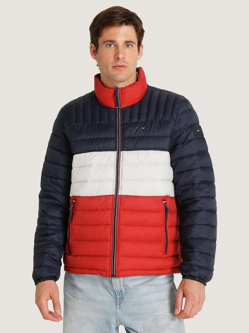 Куртка Tommy Hilfiger Packable Quilted Puffer Jacket 'Ice Red Combo'