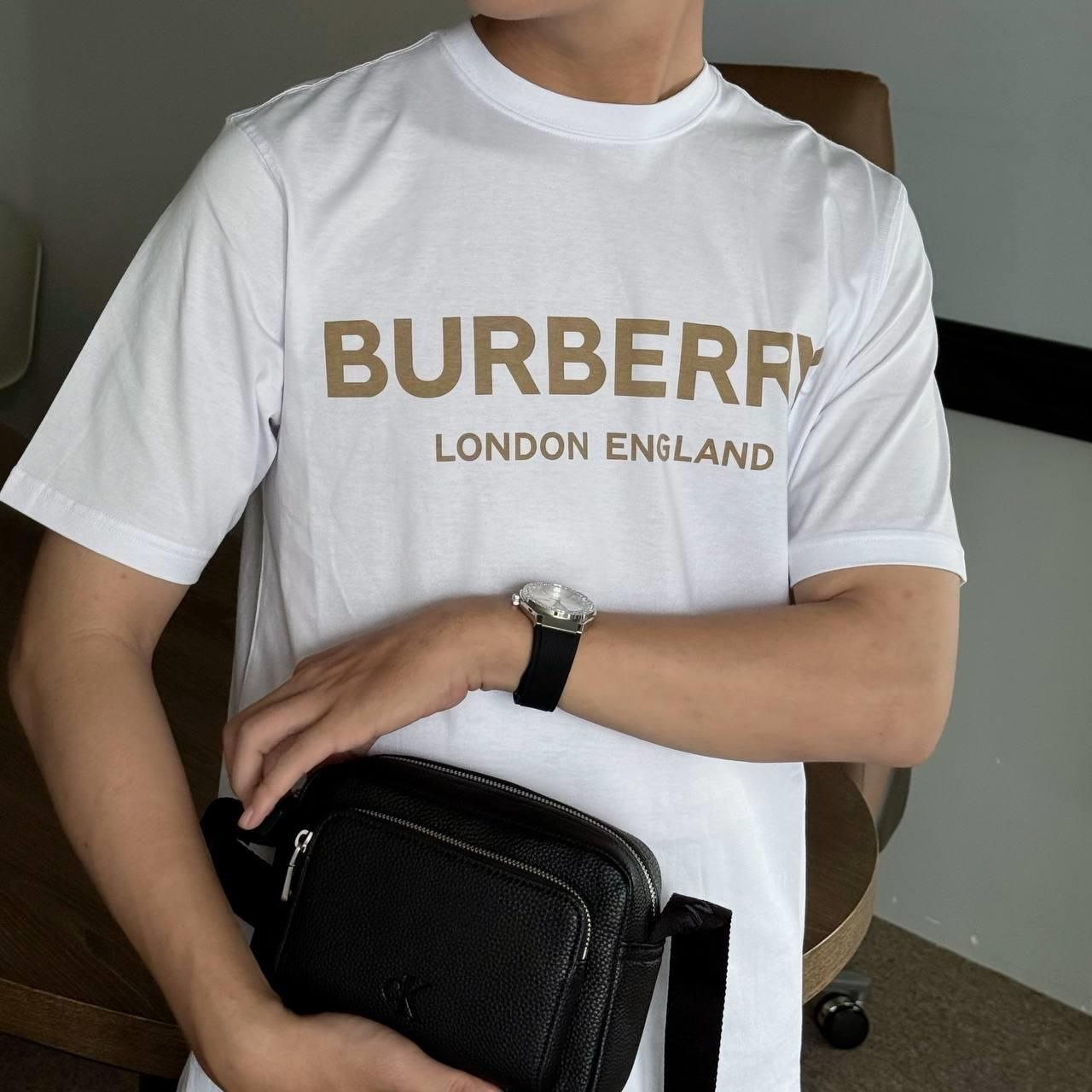 Футболка BURBERRY ENGLAND Ellison Logo Print T-Shirt 'White'