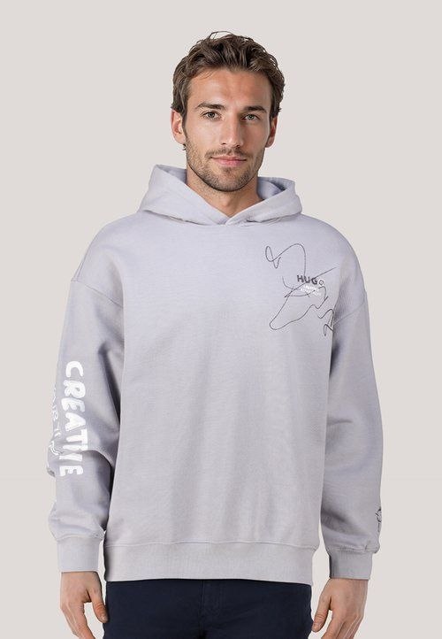 Худи HUGO Nedimo Loose Fit Scribble Logo Hoodie