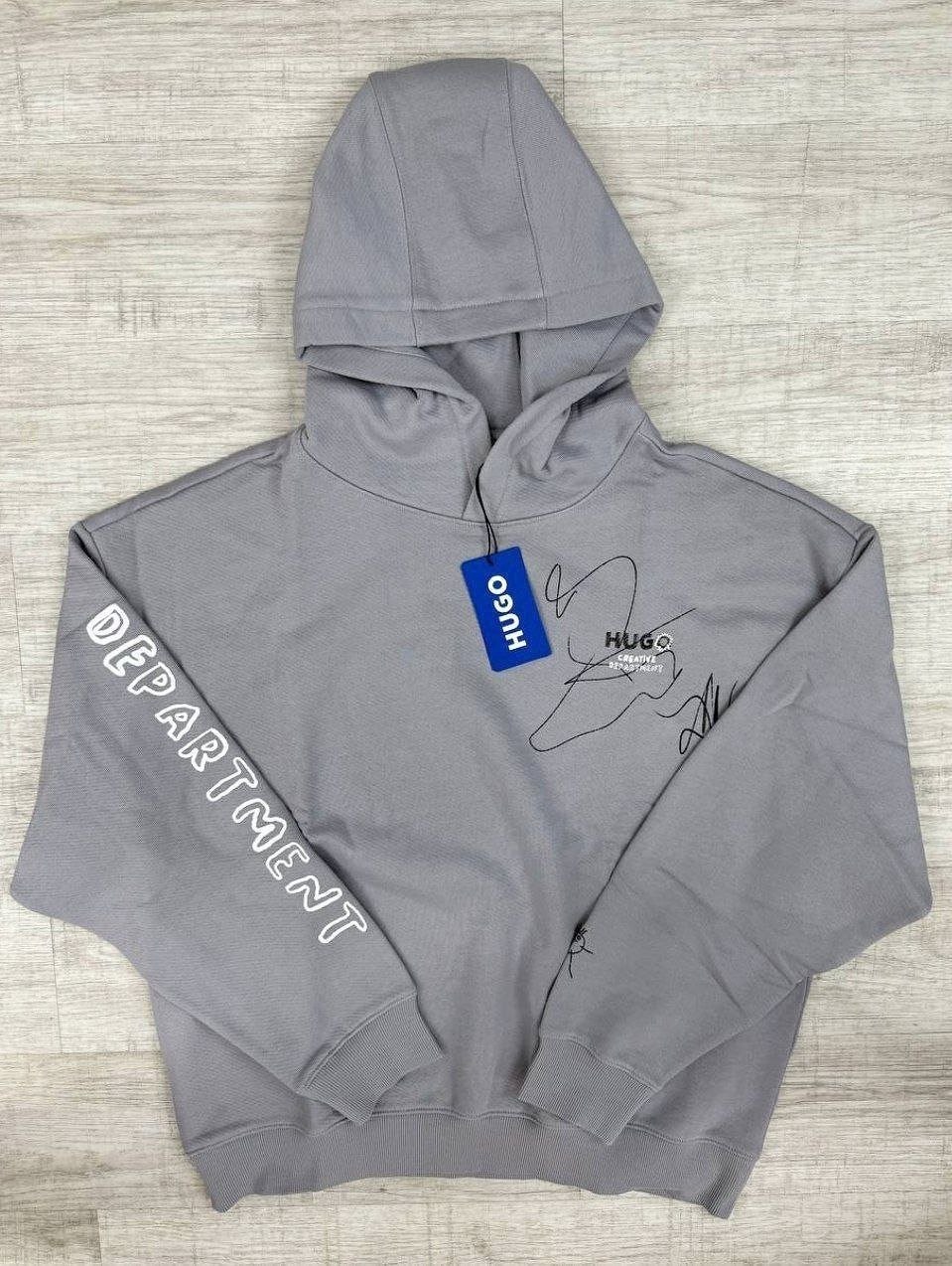 Худи HUGO Nedimo Loose Fit Scribble Logo Hoodie