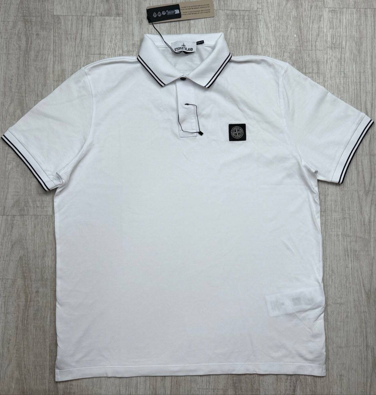 Поло STONE ISLAND Slim Fit Stretch 'White'