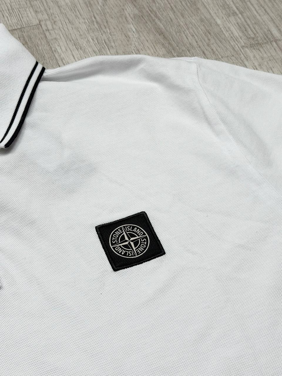 Поло STONE ISLAND Slim Fit Stretch 'White'