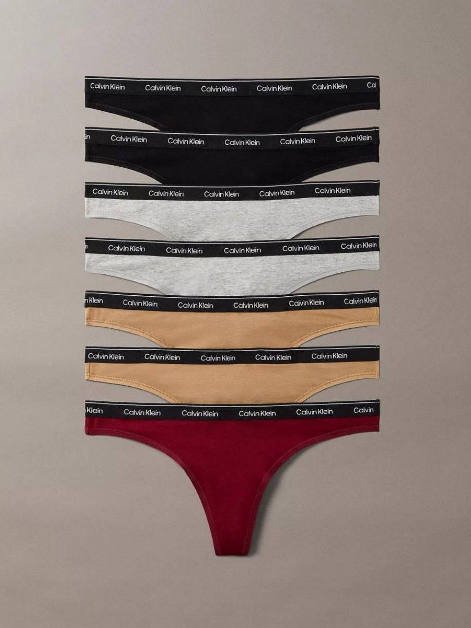 Женские трусики Calvin Klein Icon Logo Thong (набор 7шт)