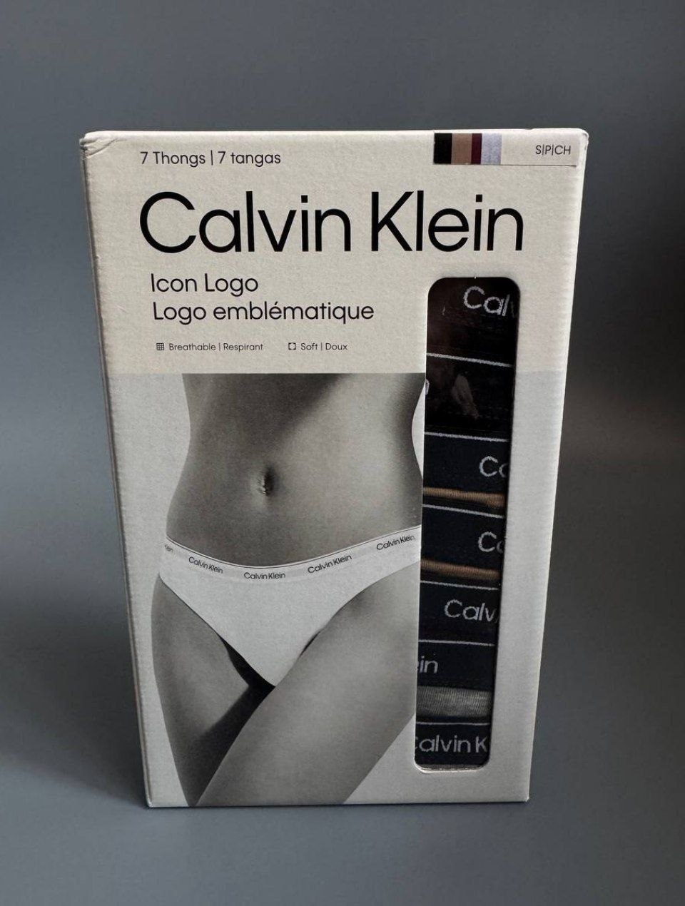Женские трусики Calvin Klein Icon Logo Thong (набор 7шт)