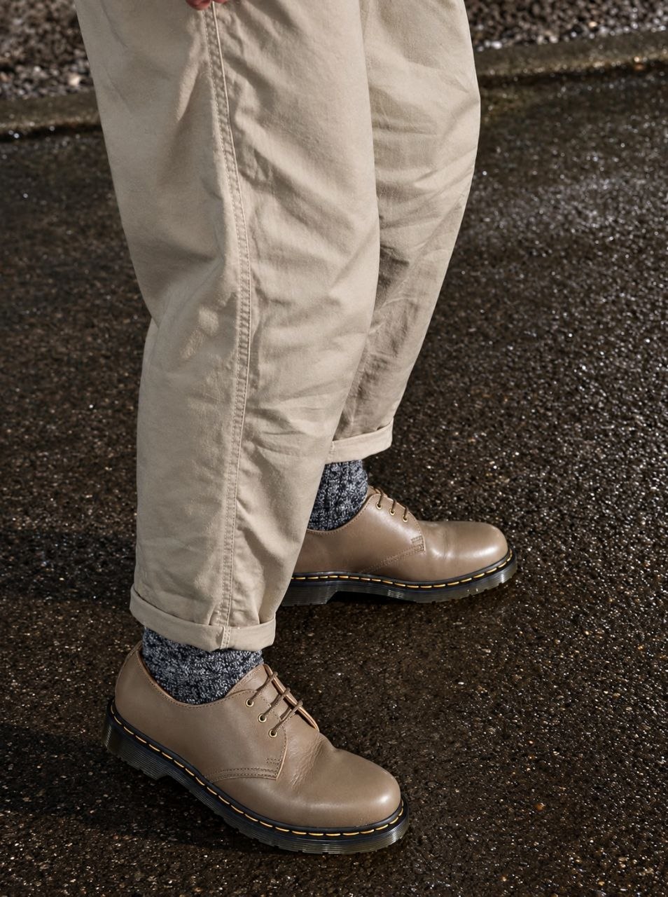 Мужские туфли Dr. Martens 1461 Carrara Leather Oxford Shoes 'Olive'