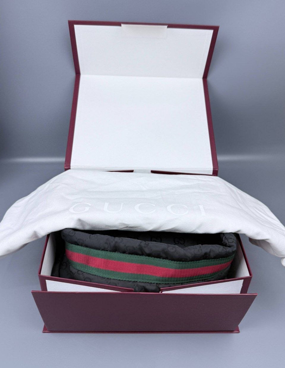 Сумка Gucci Black GG Fabric Crossbody Bag