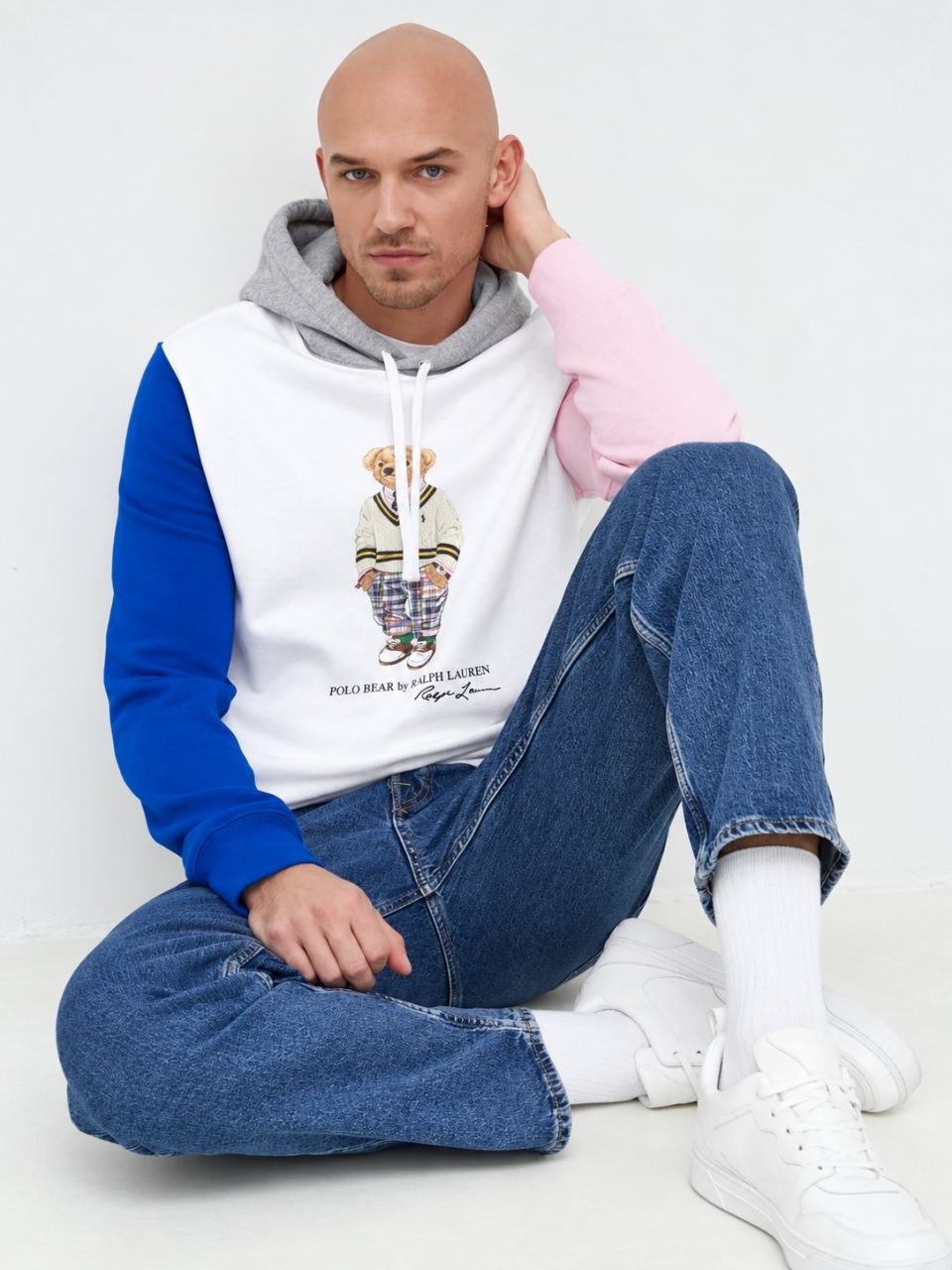 Худи толстовка Ralph Lauren Preppy Bear Color Block Fleece Hoodie