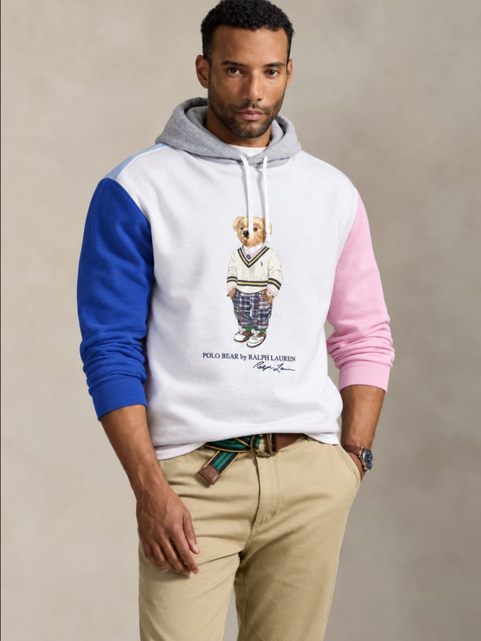 Худи толстовка Ralph Lauren Preppy Bear Color Block Fleece Hoodie