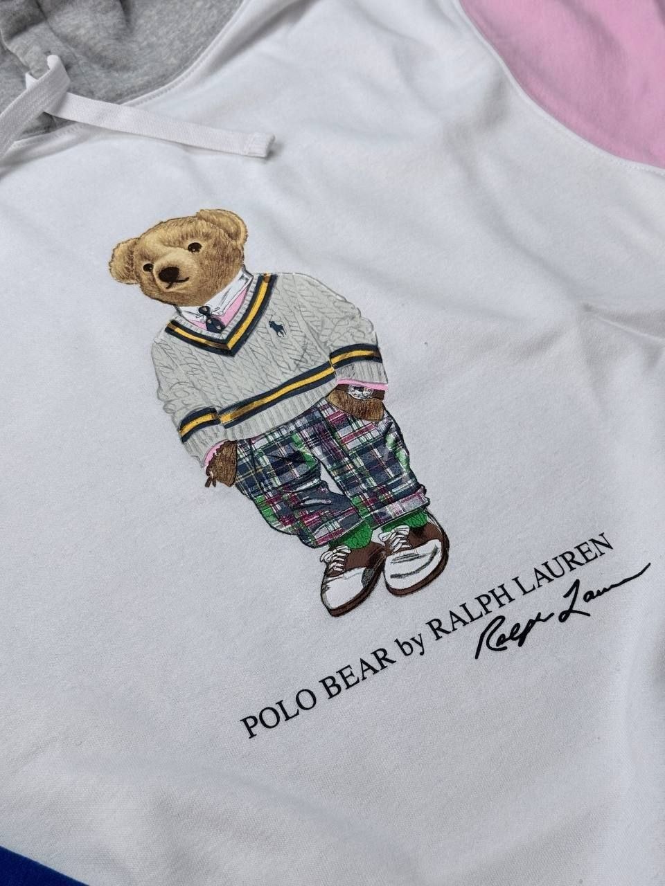 Худи толстовка Ralph Lauren Preppy Bear Color Block Fleece Hoodie