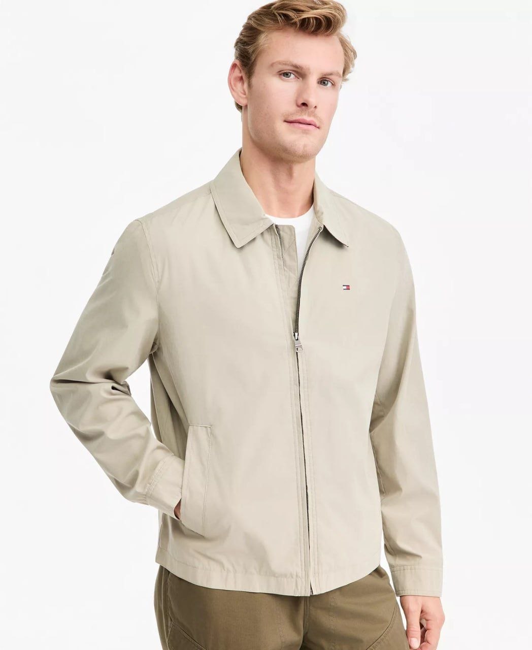 Куртка Tommy Hilfiger Wind Resistant Golf Jacket 'Khaki'