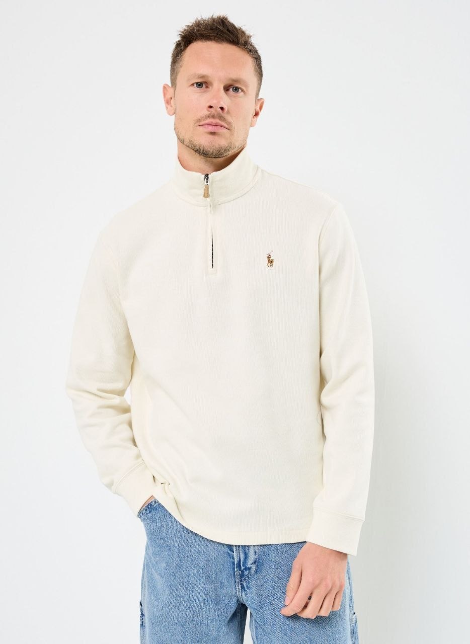 Пуловер кофта Ralph Lauren Luxury Quarter Zip Sweat 'Chic Cream'
