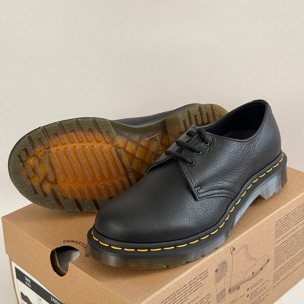 Женские туфли Dr. Martens 1461 Virginia Leather Oxford Shoes 'Black'