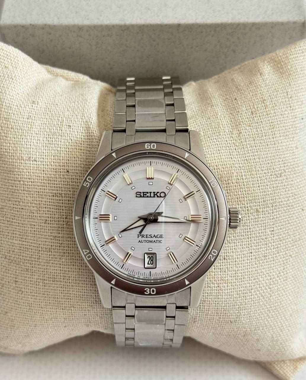 Механические часы Seiko Presage Style60's 'Silvery Violet'
