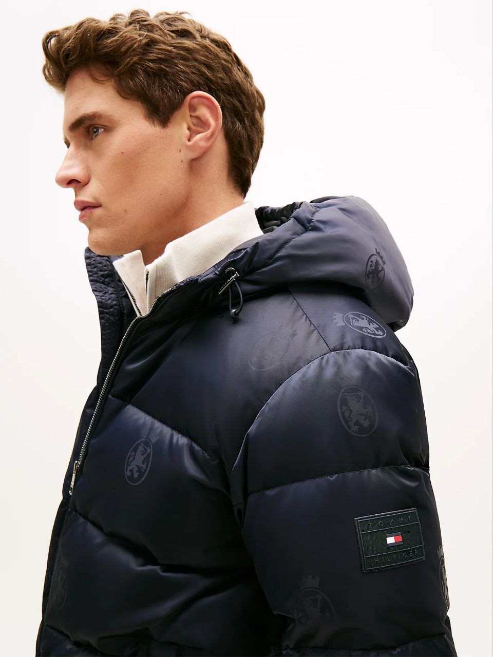 Пуховик куртка Tommy Hilfiger TH Crest Print Down Puffer Jacket