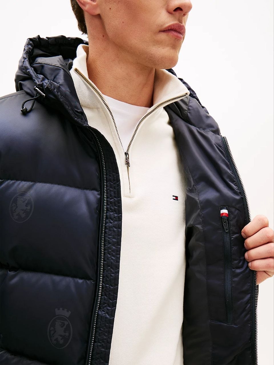 Пуховик куртка Tommy Hilfiger TH Crest Print Down Puffer Jacket