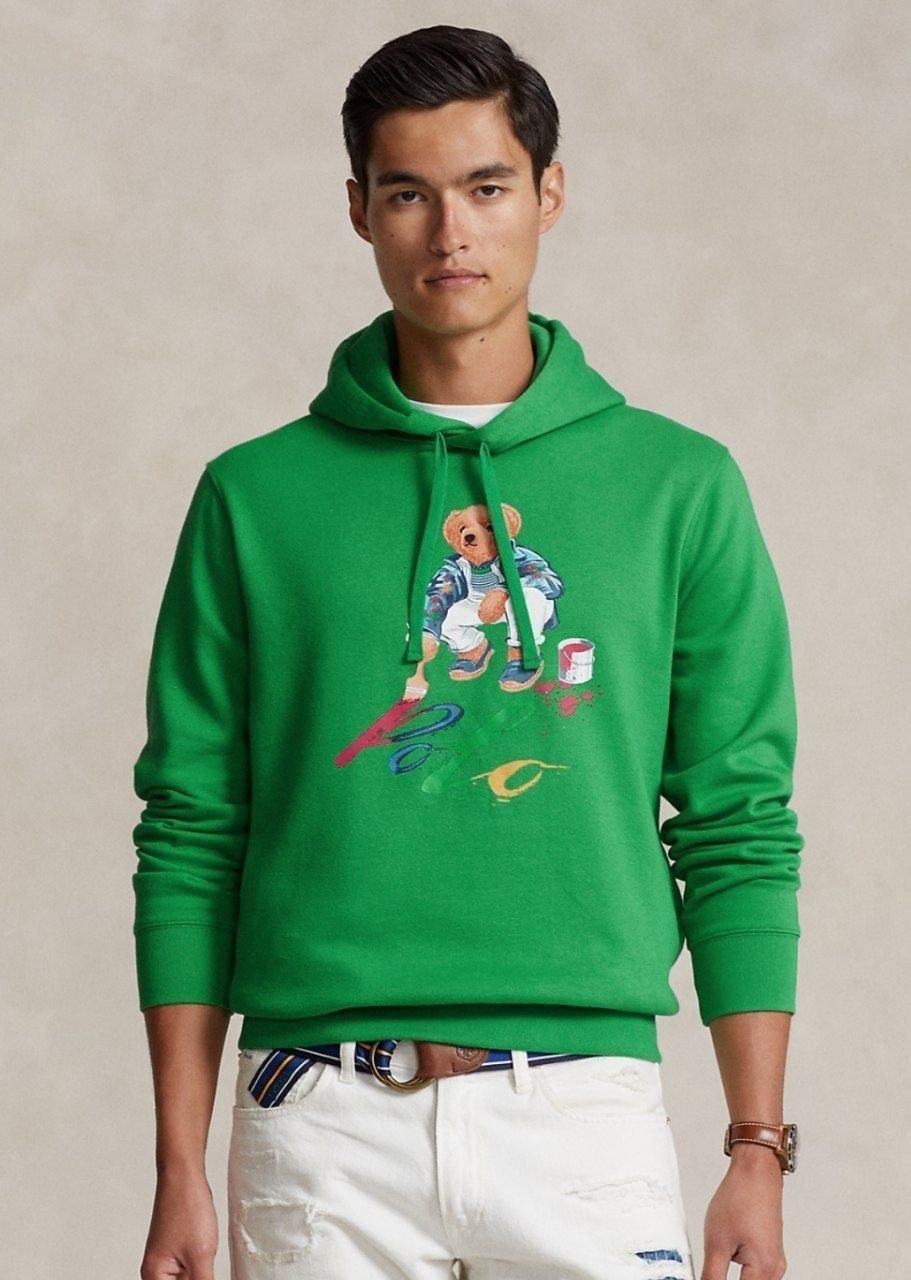 Худи толстовка Ralph Lauren Teddy Painting Bear Fleece Hoodie