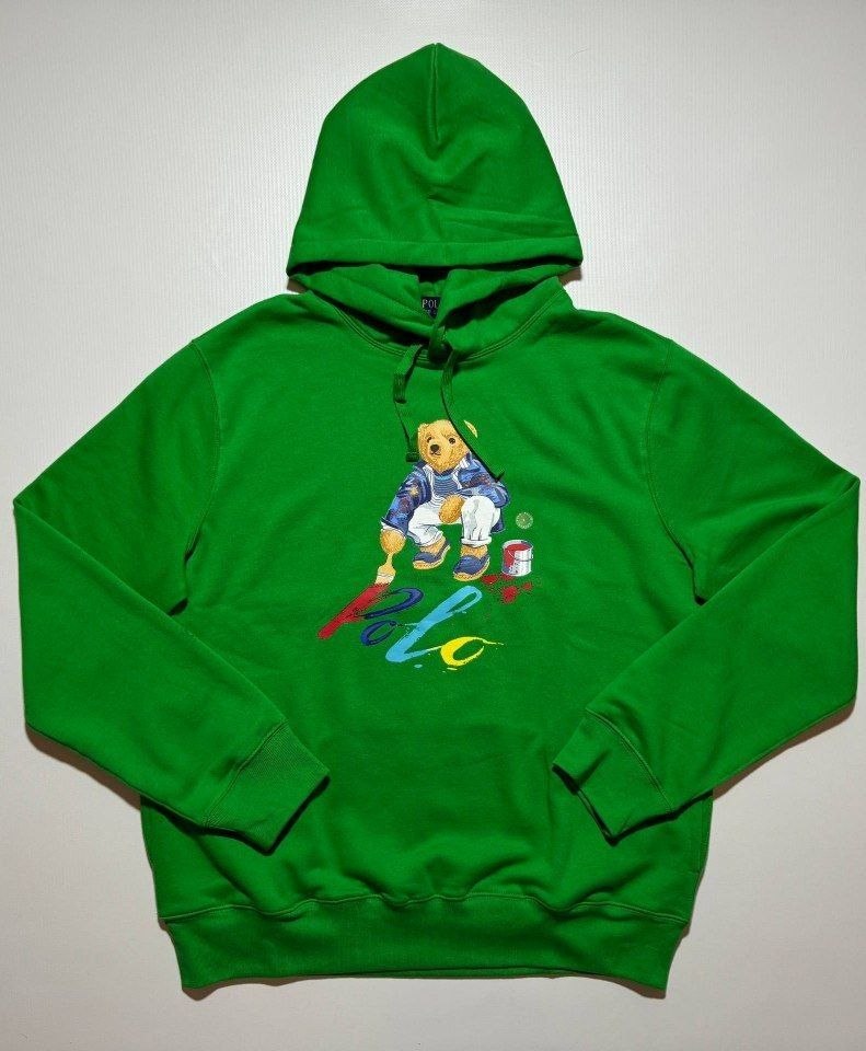 Худи толстовка Ralph Lauren Teddy Painting Bear Fleece Hoodie