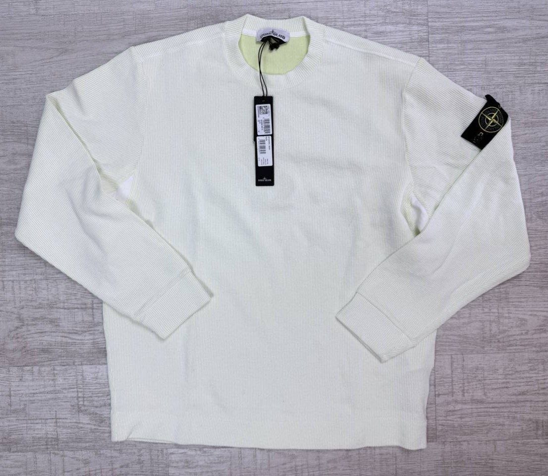 Лёгкий свитер джемпер Stone Island 62656 Nylon Jersey Base with Thin Cotton Ribbing