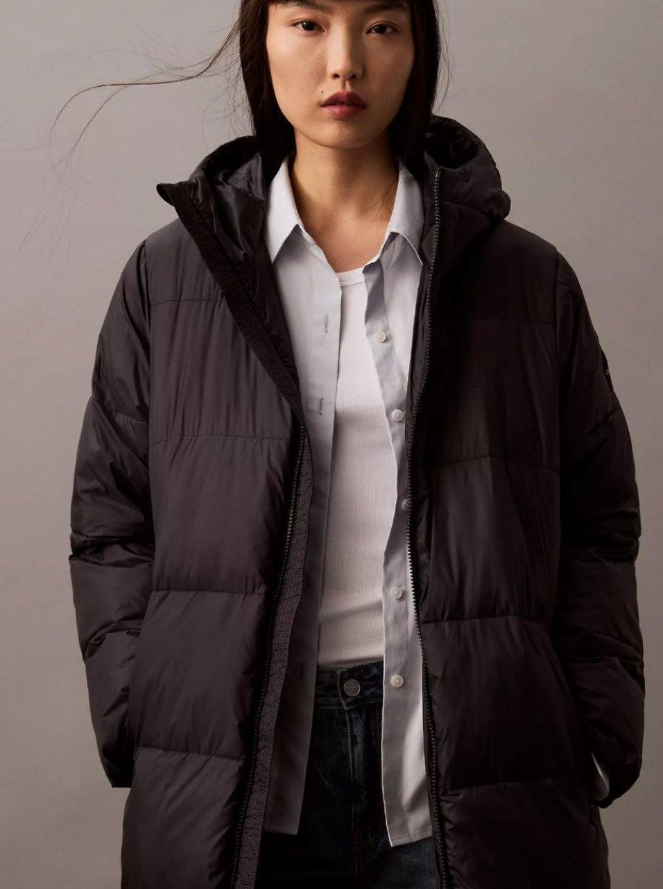 Женская утепленная куртка Calvin Klein Hooded Puffer Jacket
