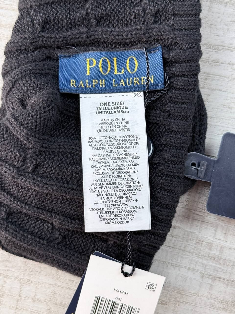 Мужская шапка Ralph Lauren Cotton Cashmere Cable Knit