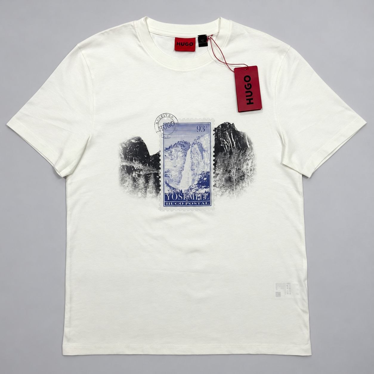 Футболка HUGO Divalis Yosemite Postal Stamp Graphic Tee White