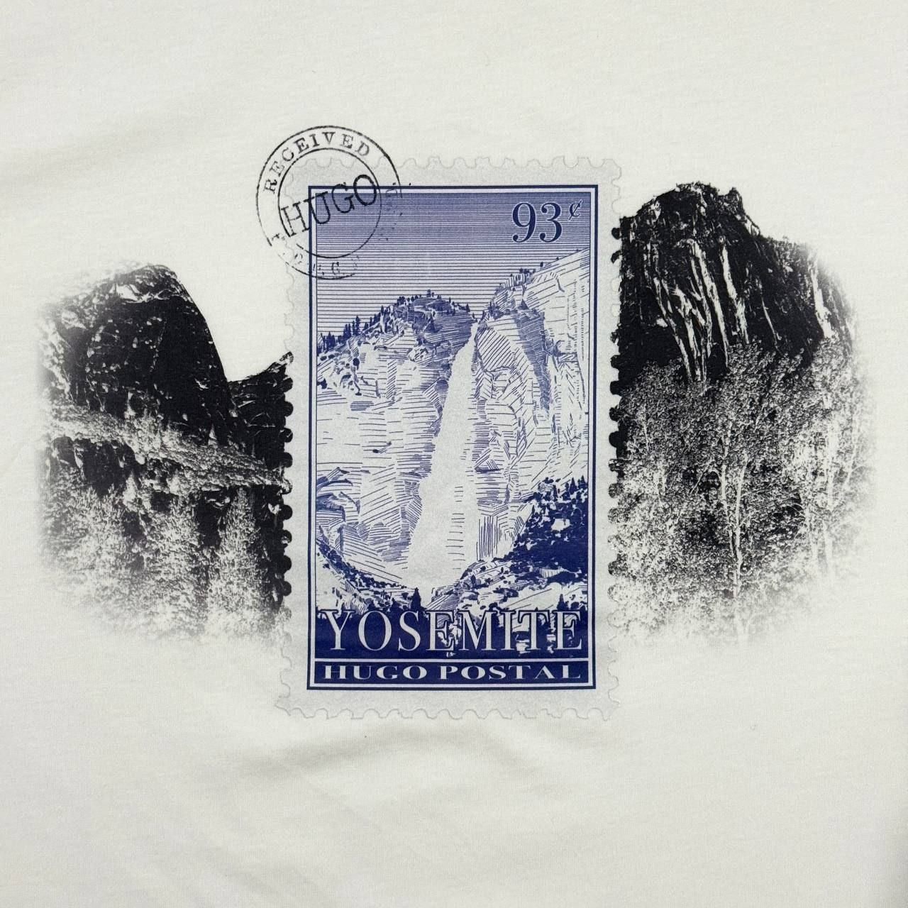 Футболка HUGO Divalis Yosemite Postal Stamp Graphic Tee White
