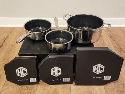 Набор кастрюль HexClad 6 Piece Hybrid Cookware Set
