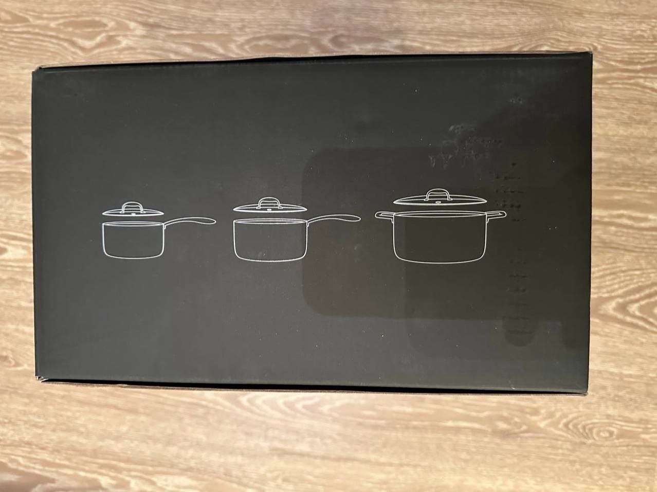 Набор кастрюль HexClad 6 Piece Hybrid Cookware Set