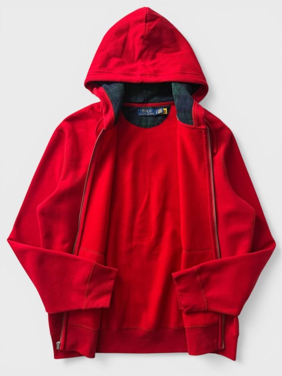 Худи толстовка Polo Ralph Lauren Double Knit Fleece Full Zip Hoodie 'Red'