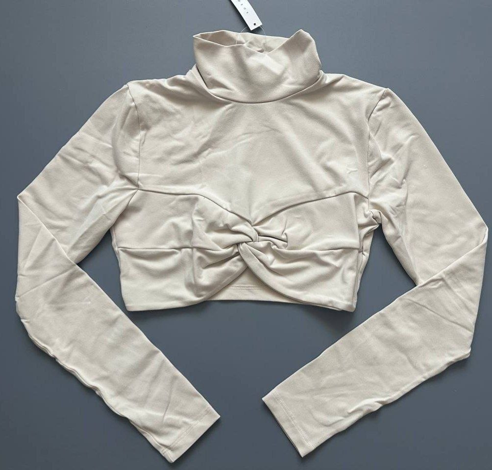 Женский топ Susana Monaco Twist Mock Neck Crop Top