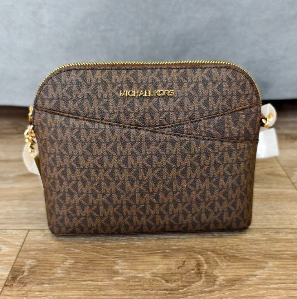 Женская сумка Michael Kors Jet Set Travel Medium Logo Dome Crossbody Bag