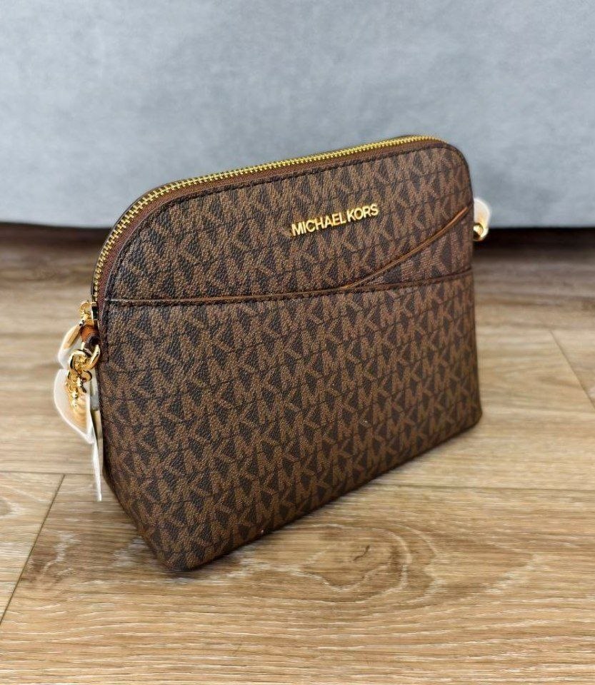 Женская сумка Michael Kors Jet Set Travel Medium Logo Dome Crossbody Bag