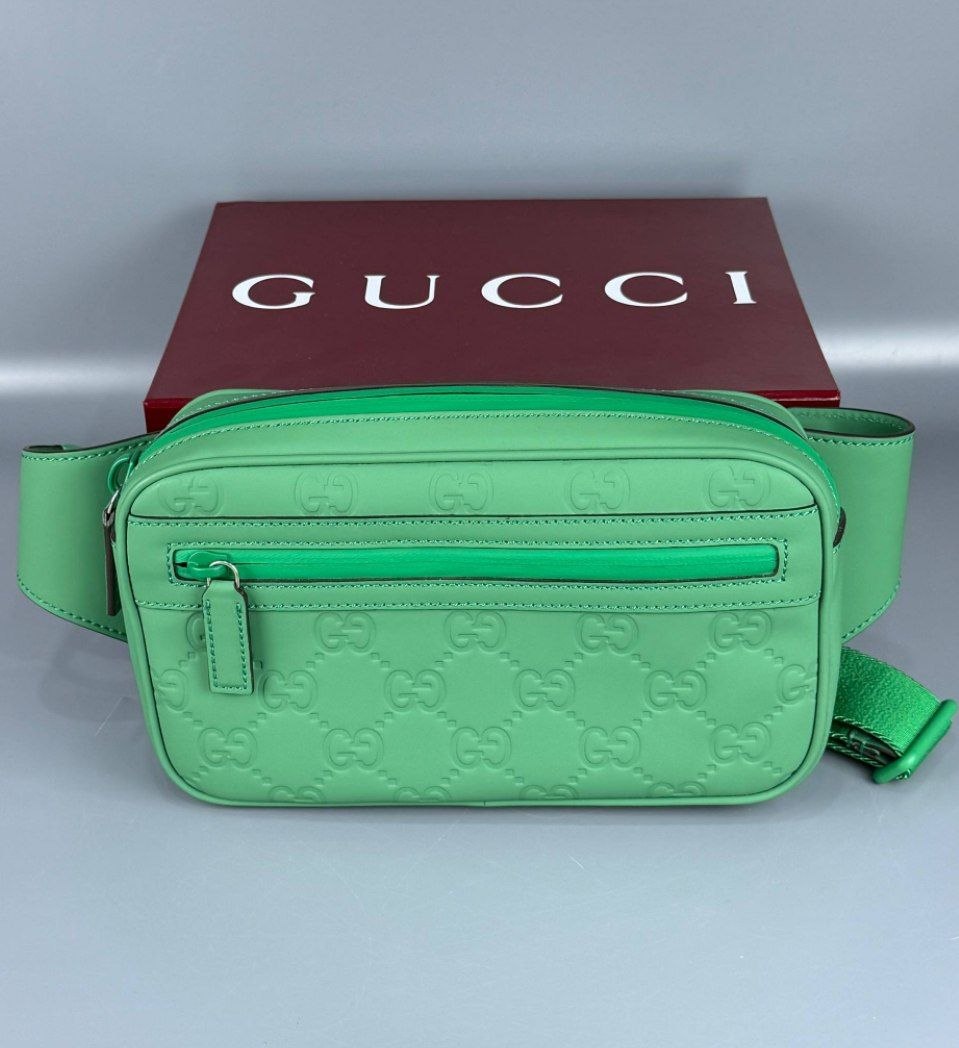 Сумка поясная / через плечо Gucci GG Rubber Effect Belt Bag Body Bag 'New Shamrock'